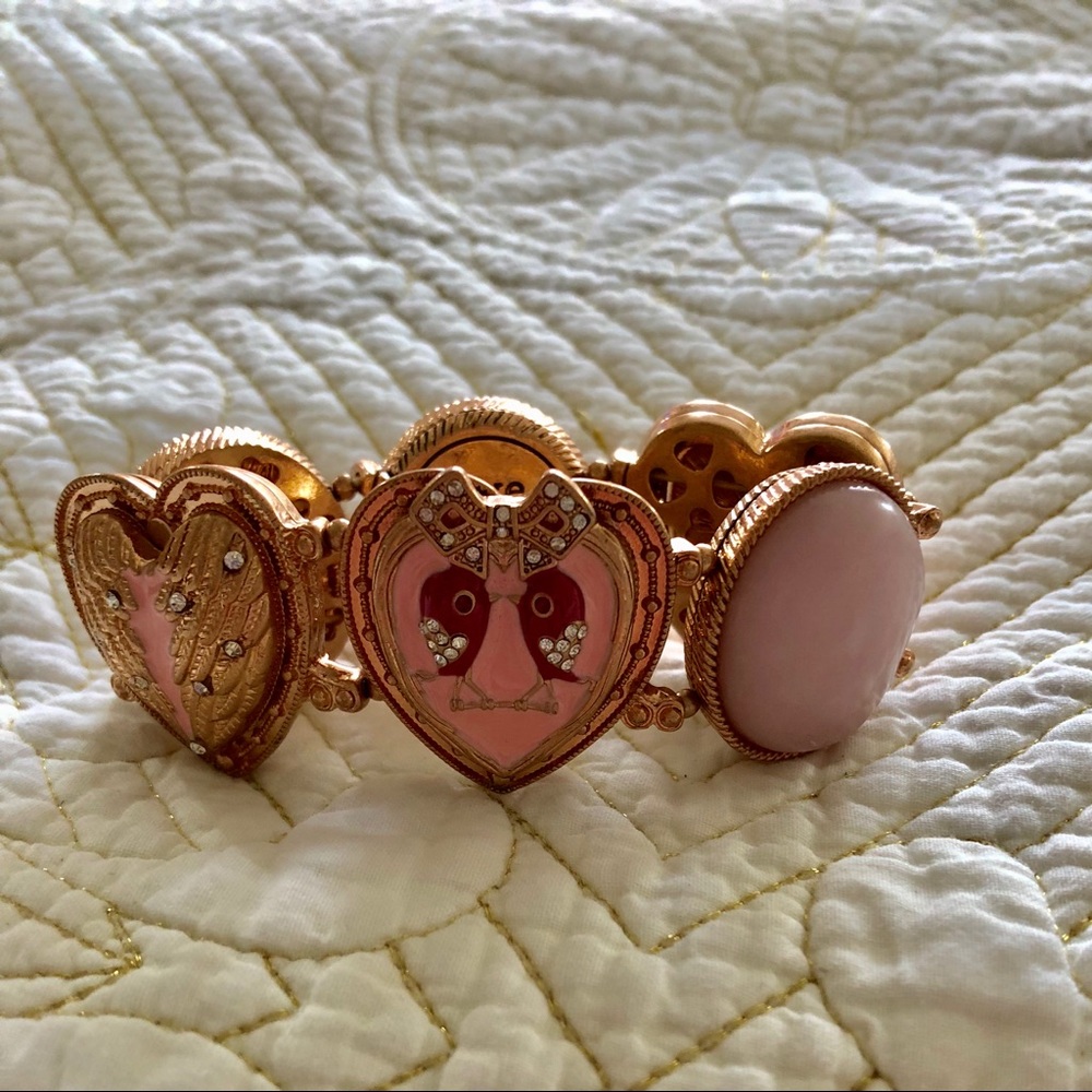Vintage Betsy Johnson Heart Bracelet